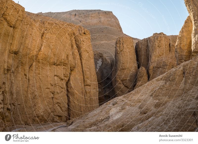 Rock formations in the Valley of the Kings in Luxor, Egypt Tourism Sightseeing Archeology Excavation Art Museum Painting and drawing (object) Culture