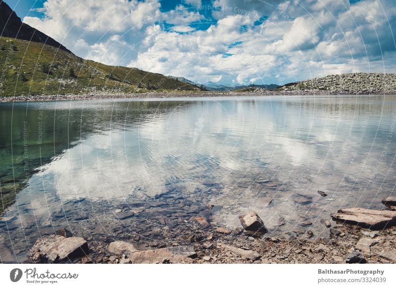 Mountain landscape with lake (Austria) Vacation & Travel Tourism Trip Far-off places Freedom Summer Summer vacation Hiking Environment Nature Landscape Plant