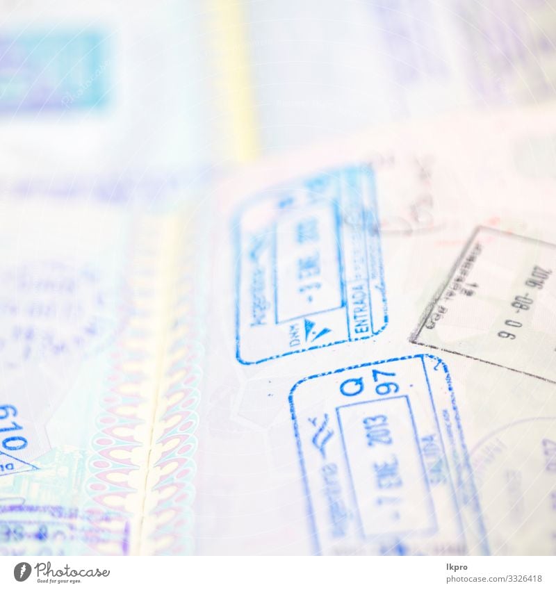 blur and passport in the white background Money Vacation & Travel Tourism Trip Freedom Business Airport Paper Collection White Safety (feeling of) Identity