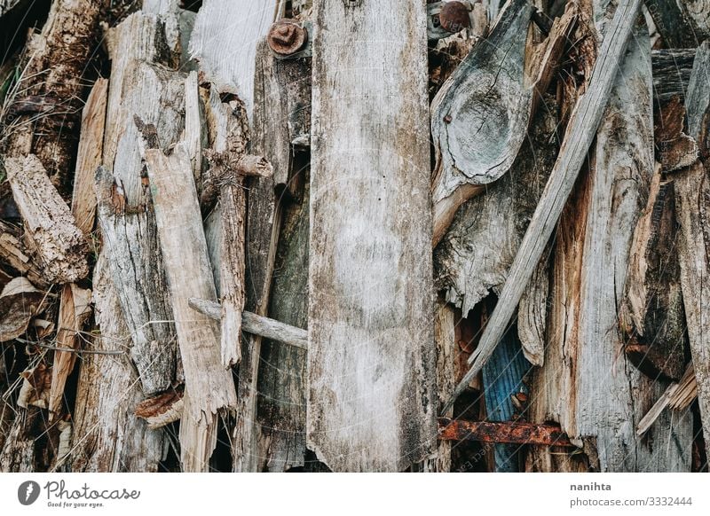 Old and grunge wooden texture Wallpaper Wood Rust Faded Authentic Cool (slang) Retro Colour Consistency Surface Grunge broken vintage filter Insolvency