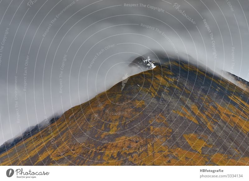 hilltop Nature Elements Air Sky Clouds Autumn Climate Climate change Weather Bad weather Wind Fog Hill Mountain Peak Adventure Scotland Isle of Skye Hilltop