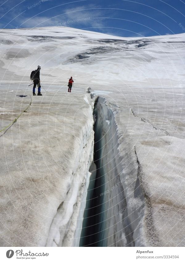 Ice Age | Column Time 2 Human being Environment Nature Climate Climate change Beautiful weather Frost Snow Alps Mountain Peak Snowcapped peak Glacier Stand