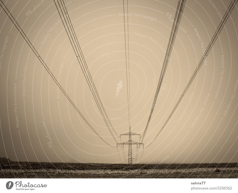 Symmetry | High voltage line High voltage power line Electricity network Energy stream Tension Volt Electricity pylon Technology Transmission lines