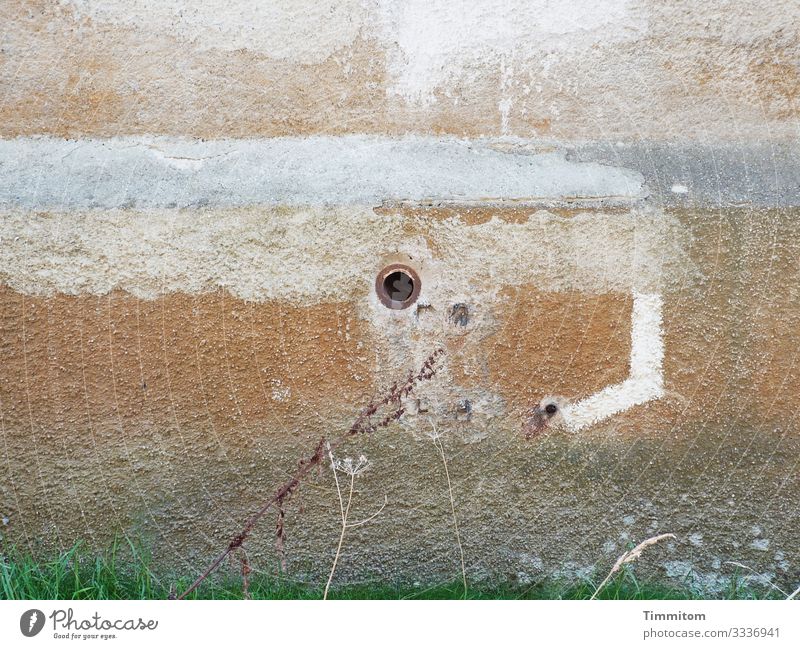 Time Tracks (Multi-Mix) Stone Old Broken Trashy Brown Gray Industrial plant Wall (building) Conduit Hollow Colour photo Exterior shot Deserted Day