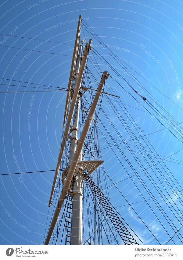 Rigging of sailing ship Vacation & Travel Tourism Sightseeing City trip Hamburg Germany Europe Transport Means of transport Navigation Sailing ship Stand