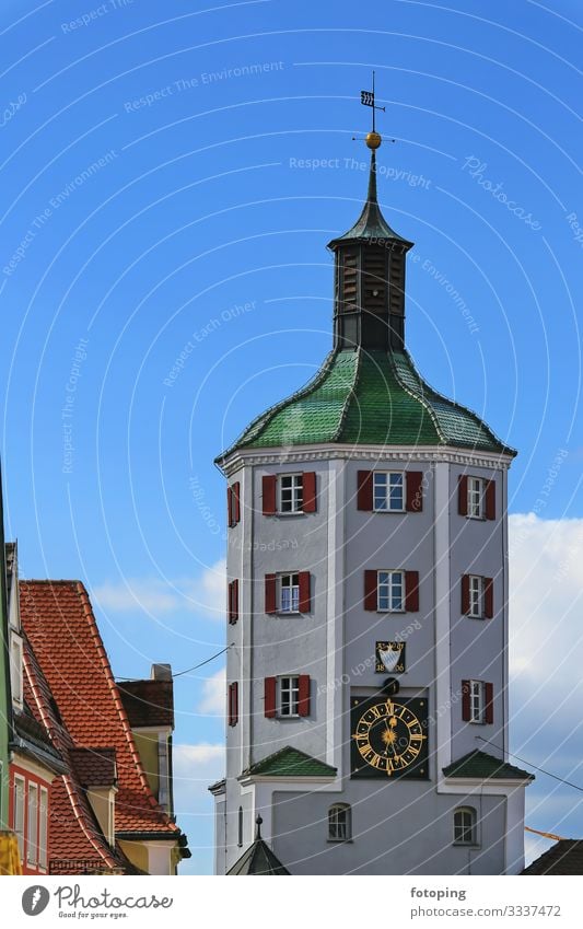 Günzburg Tourism Trip Sightseeing Summer Sun Clouds Beautiful weather Town Old town Architecture Tourist Attraction Landmark Monument Historic Destination