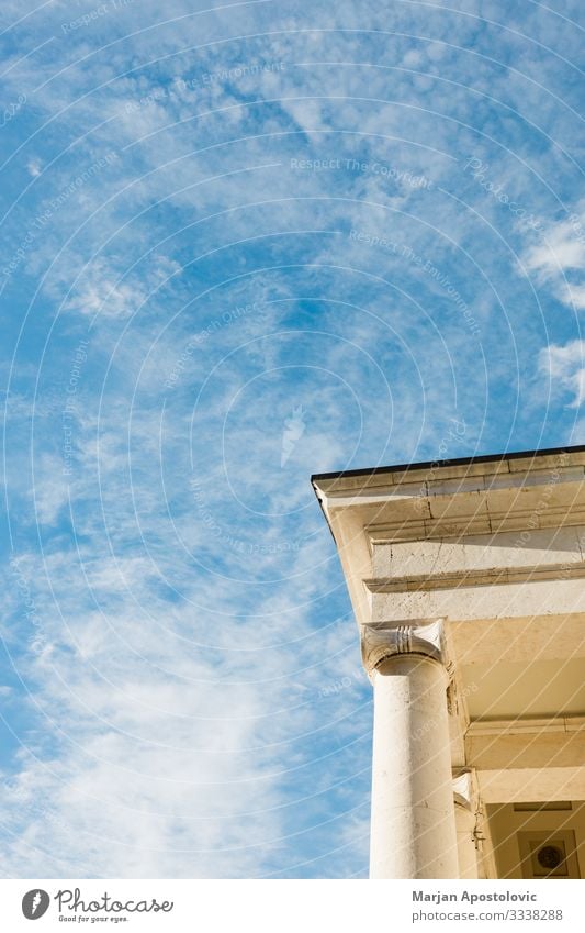 Part of the old Italian building with blue sky Vacation & Travel Tourism Sightseeing Architecture Sky Clouds Trieste Italy Europe Town Old town Palace Historic