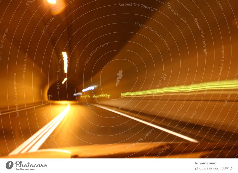 the dark at the end of the tunnel Tunnel Light Long exposure Speed Night Transport Car