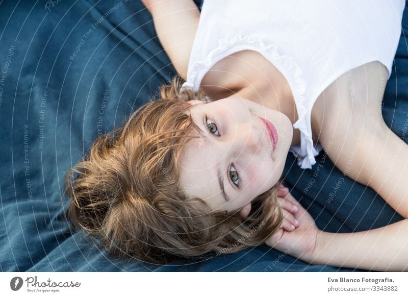 outdoors portrait of a beautiful child girl Portrait photograph Joy Child Cute Happiness Cheerful Beautiful Small Hair Exterior shot Face Girl Infancy Caucasian