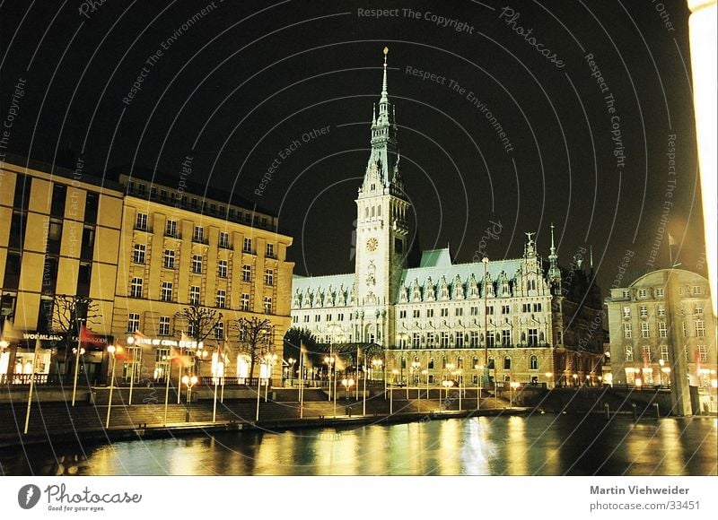 City Hall Hamburg Night City hall Long exposure Manmade structures Calm Europe Architecture