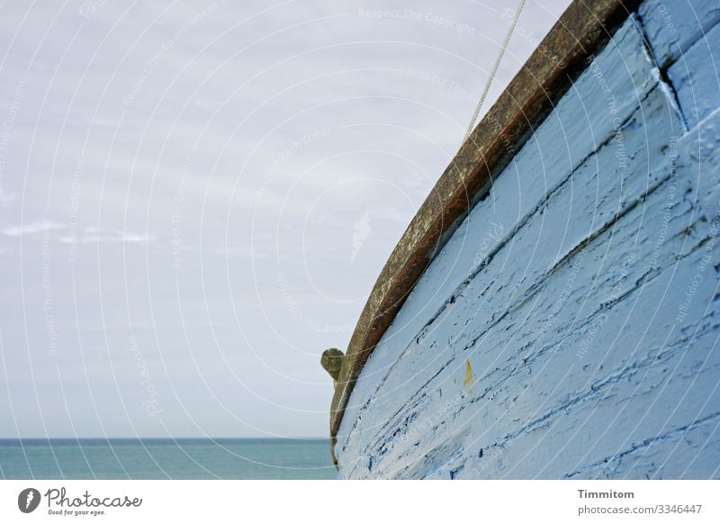 Wooden hull with lake view ship Hull North Sea Water Sky colors Blue Old Ocean boat Exterior shot Vacation & Travel Denmark Longing Wanderlust