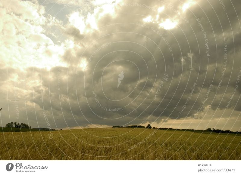 before the storm Clouds Wide angle Field Landscape Far-off places