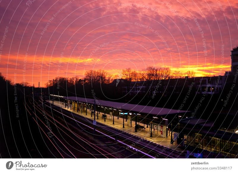 Sunset in Südend-Steglitz Evening Dusk Berlin Germany Dramatic Dramatic art Twilight Building Capital city Sky Heaven Vacation & Travel Travel photography Town