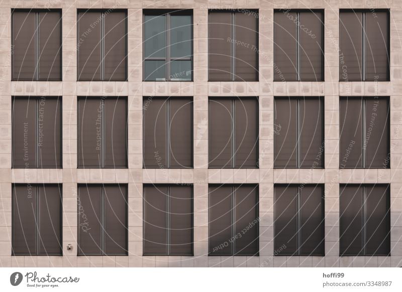 Facade with windows House (Residential Structure) Bank building Architecture Window Venetian blinds Esthetic Exceptional Elegant Uniqueness Modern Cliche Town