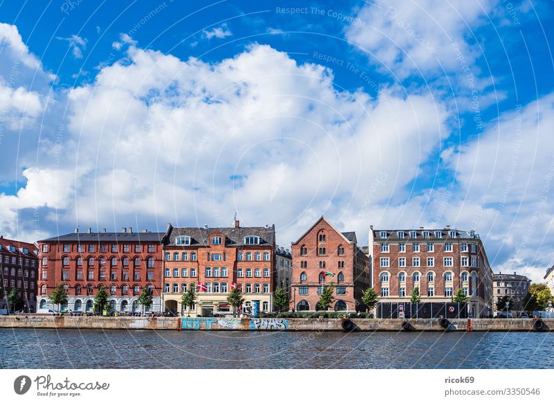 Building in the city of Copenhagen, Denmark Vacation & Travel Tourism House (Residential Structure) Water Clouds Town Architecture Facade Tourist Attraction