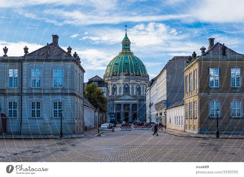 Church of Frederik in the City of Copenhagen, Denmark Vacation & Travel Tourism House (Residential Structure) Clouds Town Building Architecture