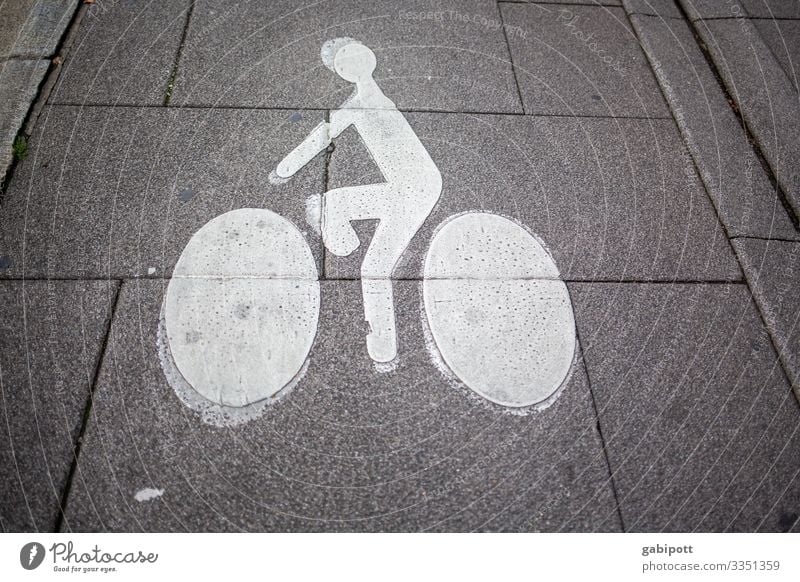 Note sign cycle path on road Lanes & trails Bicycle Street Sports Ride Cycling Leisure and hobbies Transport Wheels Means of transport Deserted