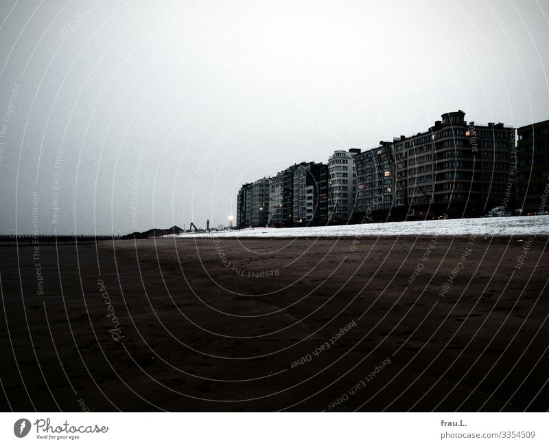 beach Vacation & Travel Tourism Trip Beach Ocean Winter Snow Oostende Belgium House (Residential Structure) High-rise Hideous Maritime Modern Town Badlands