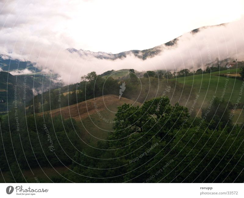 After the thunderstorm Clouds Dusk Summer South Tyrol Mountain Thunder and lightning