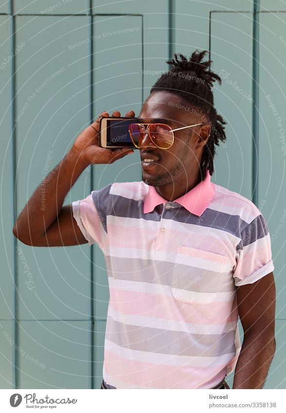 young man with afro hair II , havana Lifestyle Happy Island Human being Masculine Young man Youth (Young adults) Man Adults Head Hair and hairstyles Face Eyes