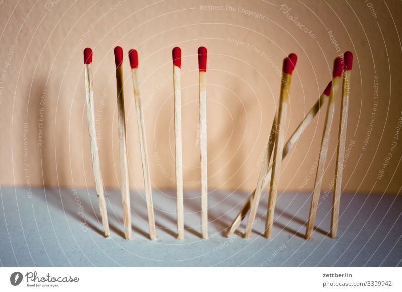 My favourite matches Wood Interior shot Light Deserted Shadow Stand Vertical Selection Digits and numbers Numbers Match Macro (Extreme close-up) Copy Space