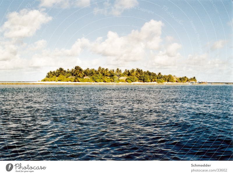 Maldives Island Ocean Clouds Sky Graffiti