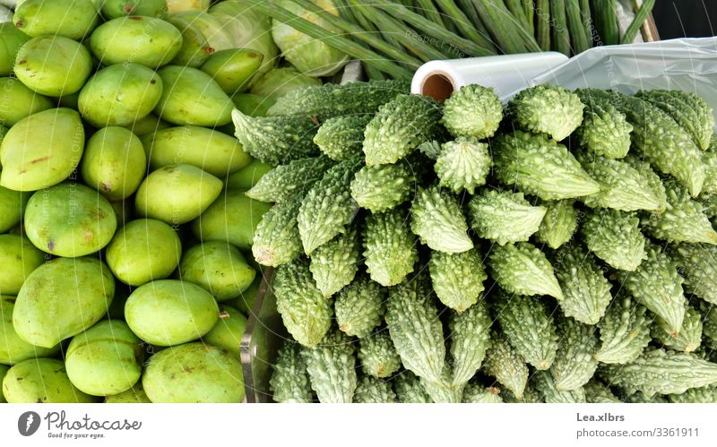 Green vegetables at the market in Little India, Singapore Food Vegetable Mango Beans Organic produce Vegetarian diet Plastic bag Shopping Farmer's market