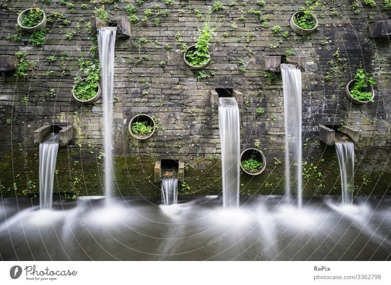 Long time exposure of waterfalls. nature river landscape green tree lake pond forest park trees sky reflection summer stream grass fountain city garden travel