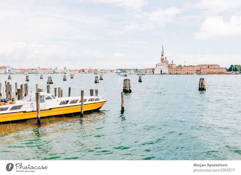 View of the canal in city of Venice, Italy Vacation & Travel Tourism Sightseeing City trip Water Spring Summer Canal Grande Europe Town Dome Palace Landmark