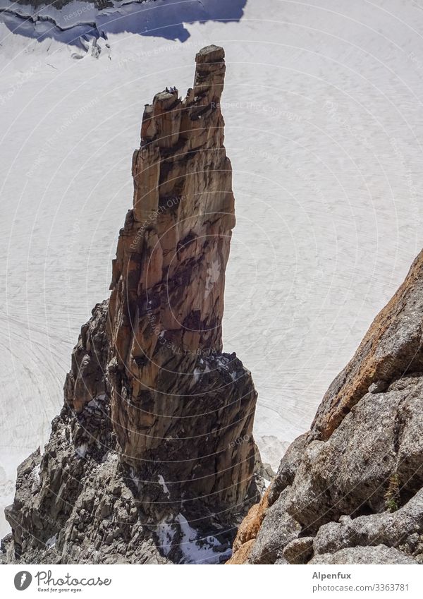 lifted off | three little mountaineers 3 Human being Environment Nature Climate Beautiful weather Ice Frost Rock Alps Mountain Mont Blanc Mont-Blanc du Tacul