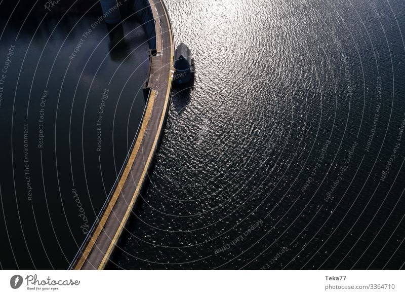 #Reservoir from above Summer Environment Nature Landscape Air Water Esthetic Retaining wall Dam Drinking water Colour photo Exterior shot Aerial photograph