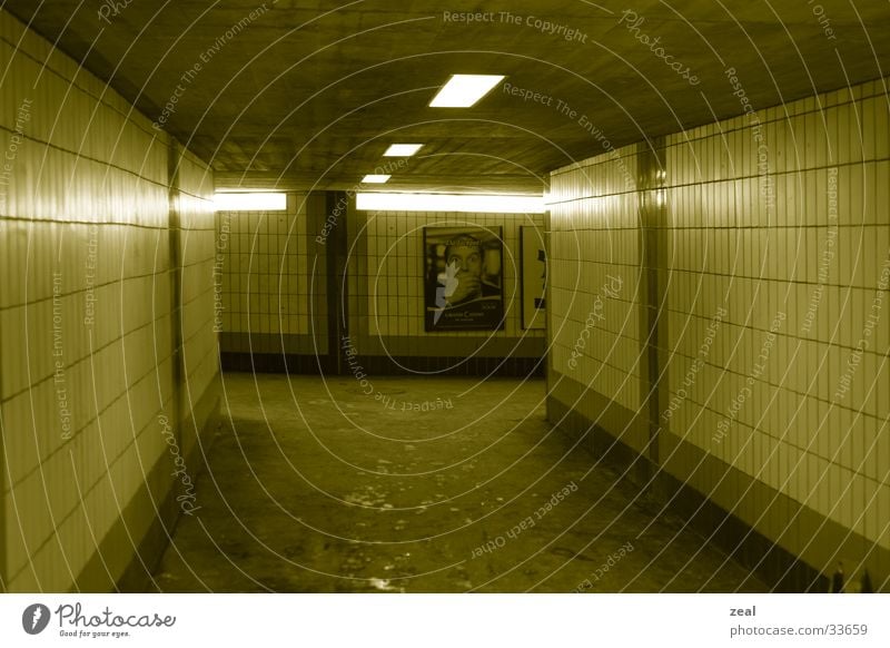 ::.. underground no.1 ...: Tunnel Pedestrian Passage Yellow Architecture Underpass Train station Lanes & trails subway