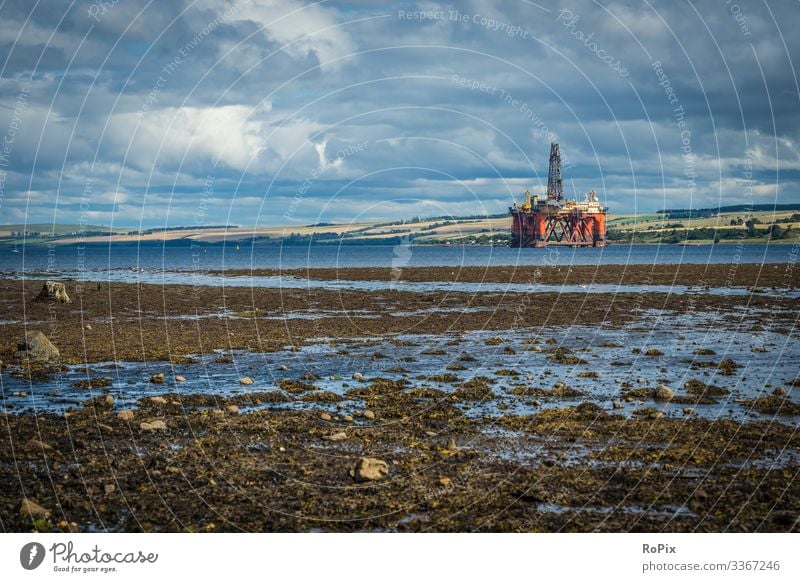 Mothballed oil rigg on the coast of scottland. Lifestyle Style Vacation & Travel Tourism Far-off places Sightseeing Beach Ocean Hiking Science & Research