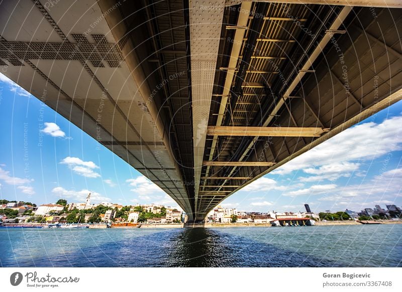 Belgrade, Serbia River Europe Town Capital city Bridge Manmade structures Building Architecture Landmark Transport Metal Far-off places Under construction water