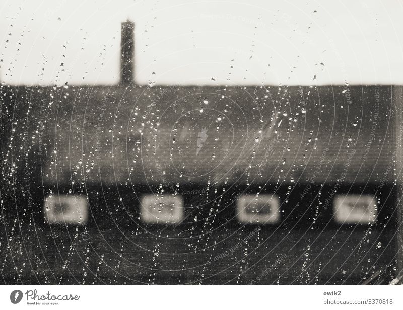 Terribly beautiful Drops of water Clouds Bad weather Storm Wind Gale Rain Bautzen Small Town House (Residential Structure) Wall (barrier) Wall (building) Window