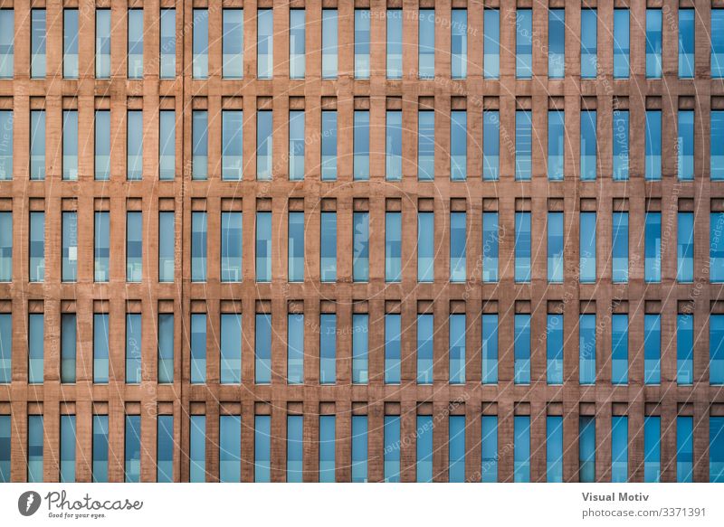 Uniform facade of a building Design Office Building Architecture Facade Colour urban facade windows glazed windows abstract background building facade