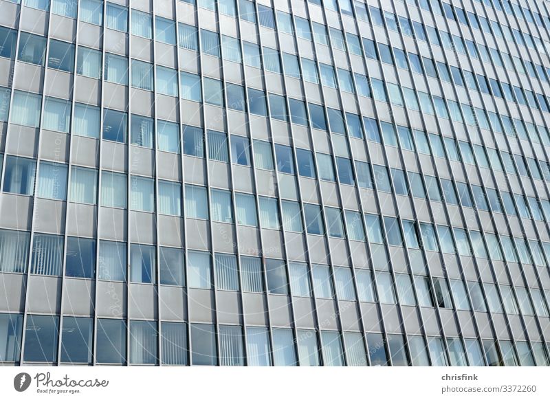 High-rise building facade glass Colour photo Old Glas facade Office building School Study Work and employment Metal Glass Concrete Stone Industrial plant Tower