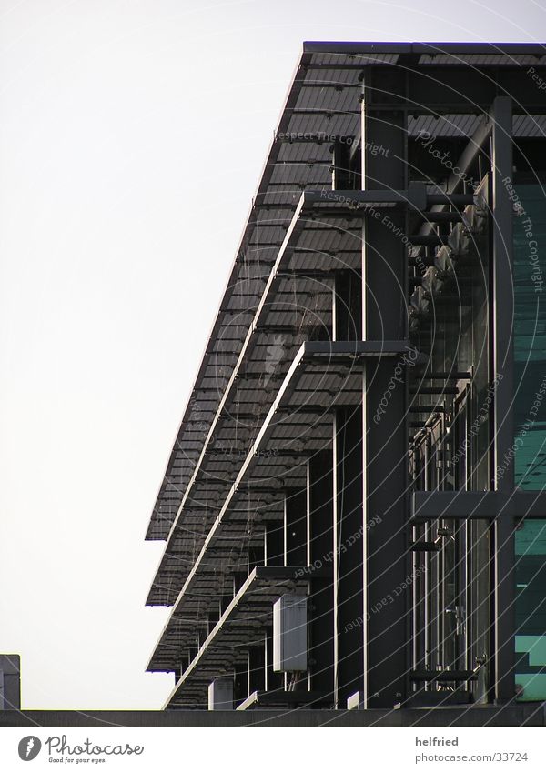 perspective Austria Vienna Architecture Electricity generating station Danube lock house Perspective