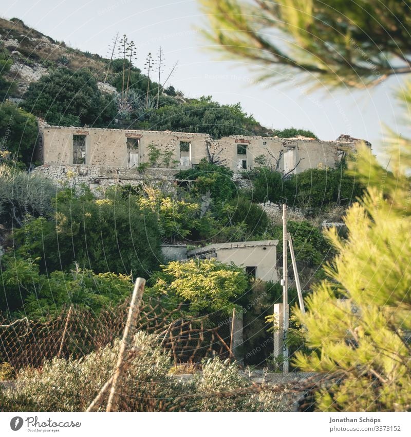 Ruin in the south of France Exterior shot Colour photo South Ocean Old Island Travel photography Vacation & Travel Sunlight Wall (barrier) Southern France