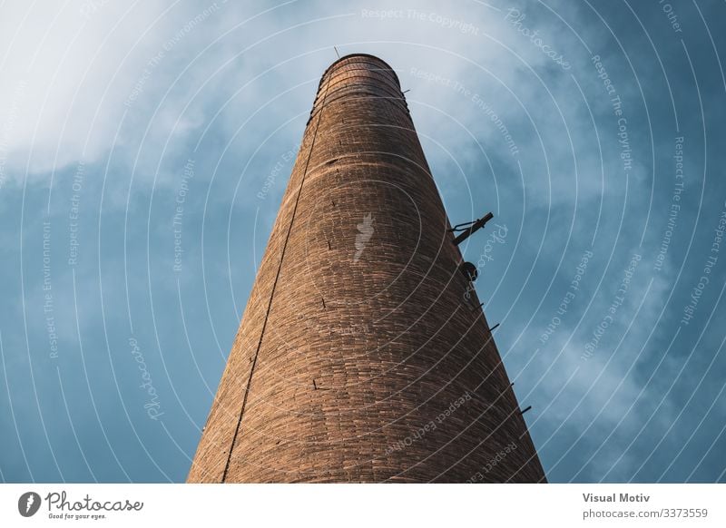 Old chimney of an abandoned factory Factory Industry Sky Clouds Architecture Brick Tall Colour old chimney brick structure brick chimney