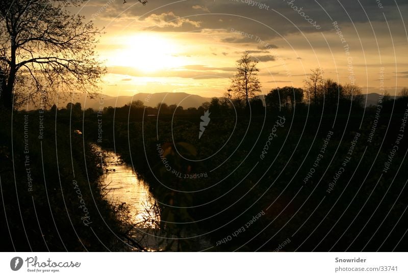 sweet sun Sunset Brook Harmonious Romance Vosges Mountains sunrise