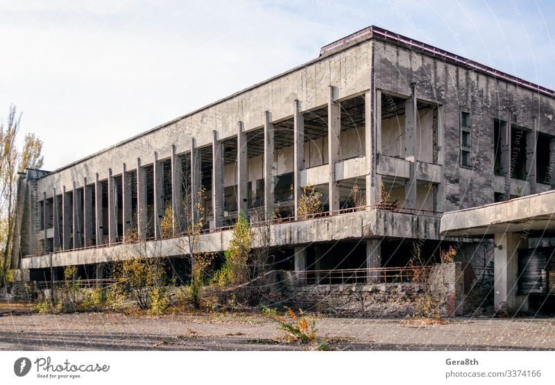 abandoned hotel in the empty city of Chernobyl without people Vacation & Travel Tourism Trip House (Residential Structure) Plant Sky Clouds Autumn Tree Town