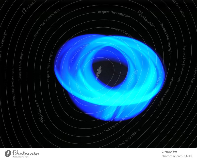 dizzy Light Black Speed Long exposure Circle Blue Line Structures and shapes Blur