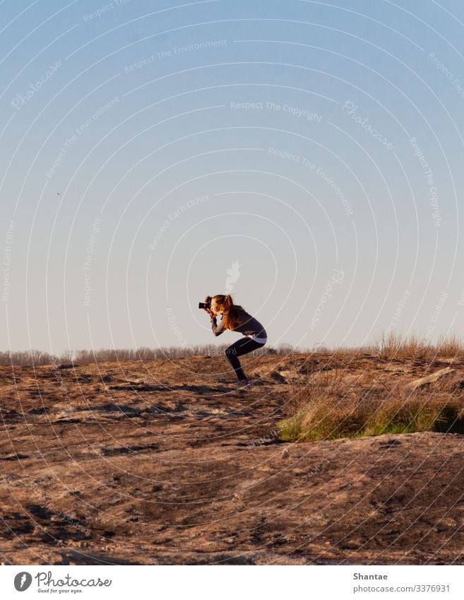 Photographer's Stance Body Photography Vacation & Travel Mountain Hiking Profession Camera 1 Human being Artist Nature Earth Observe Crouch Kneel Looking