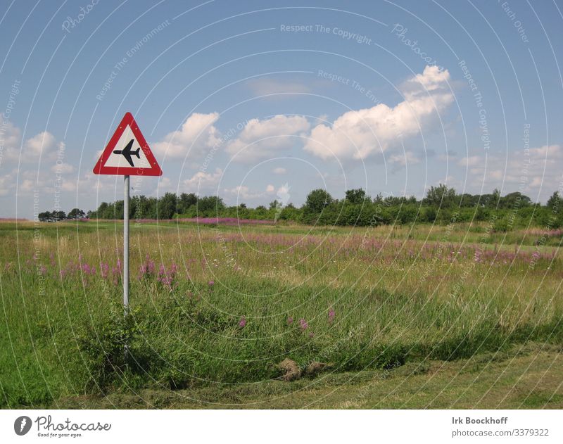 airstrip Flying Aviation Landscape Beautiful weather Airfield Village Deserted Runway Sign Signs and labeling Signage Warning sign Road sign Funny Adventure