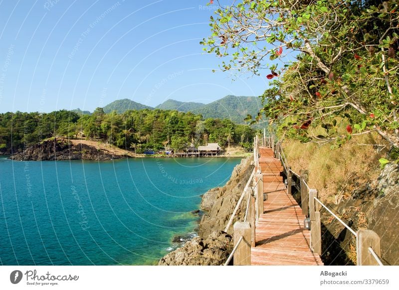 Ko Chang Island Sea Coast In Thailand asia cliff coast coastal coastline destination flora gulf island lagoon nature ocean outdoors paradise sea seascape serene