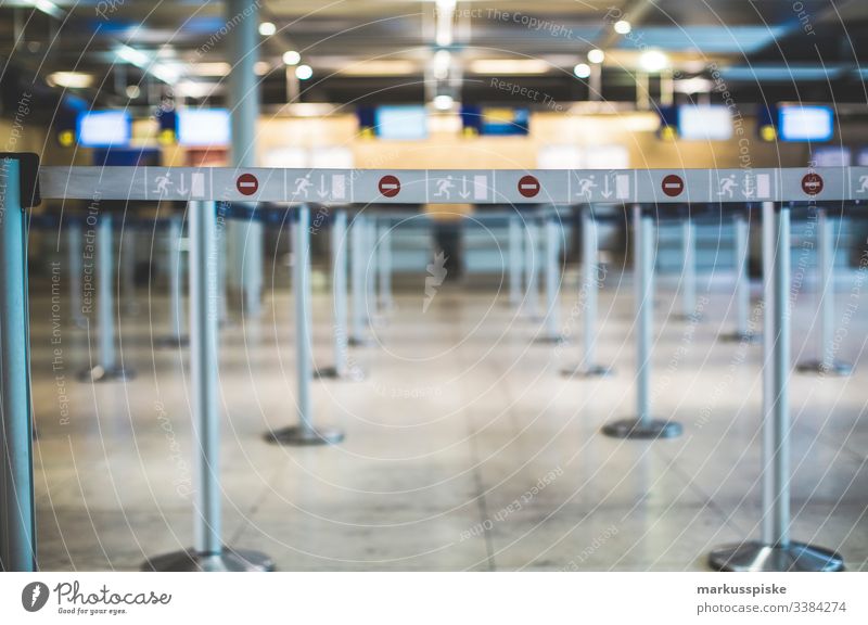 Arrival Departure Airport Nuremberg display arrivals hall landing vacation Return Digital Display Gangway Security gate safety distance safety shut-off