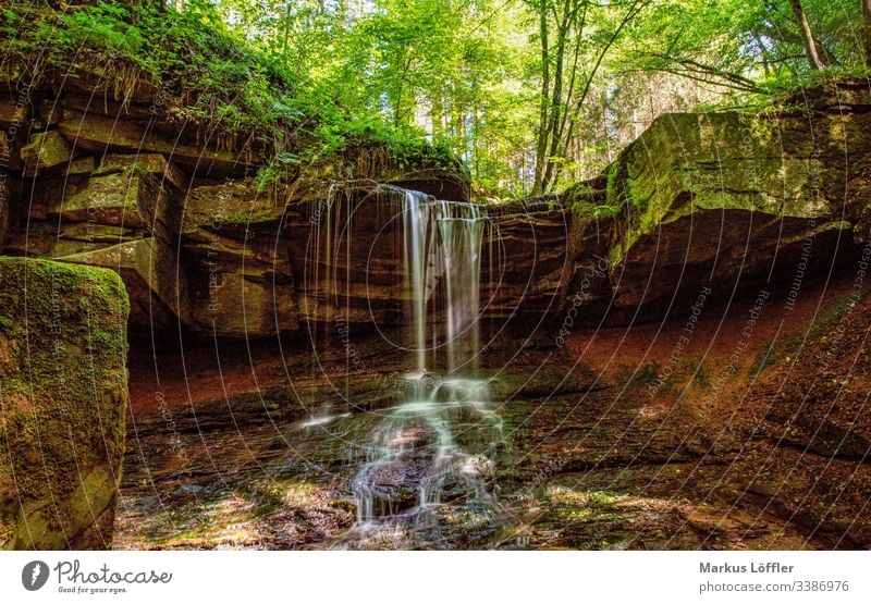 small waterfall in the forest Waterfall Nature Landscape Forest Forests