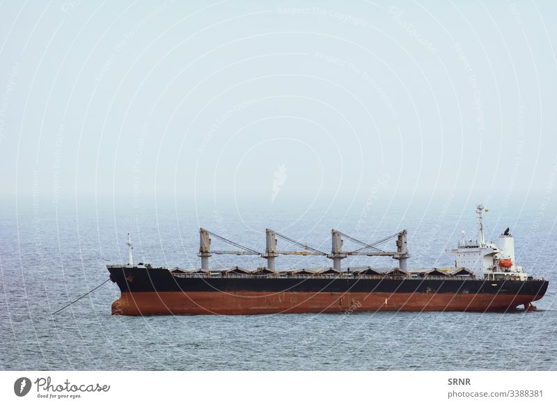 Bulk Carrier Ship anchorage aqua aquatorium black sea boat bulk carrier bulker cargo ship cloud control cabin deck-cabin deckhouse dry-cargo ship fog