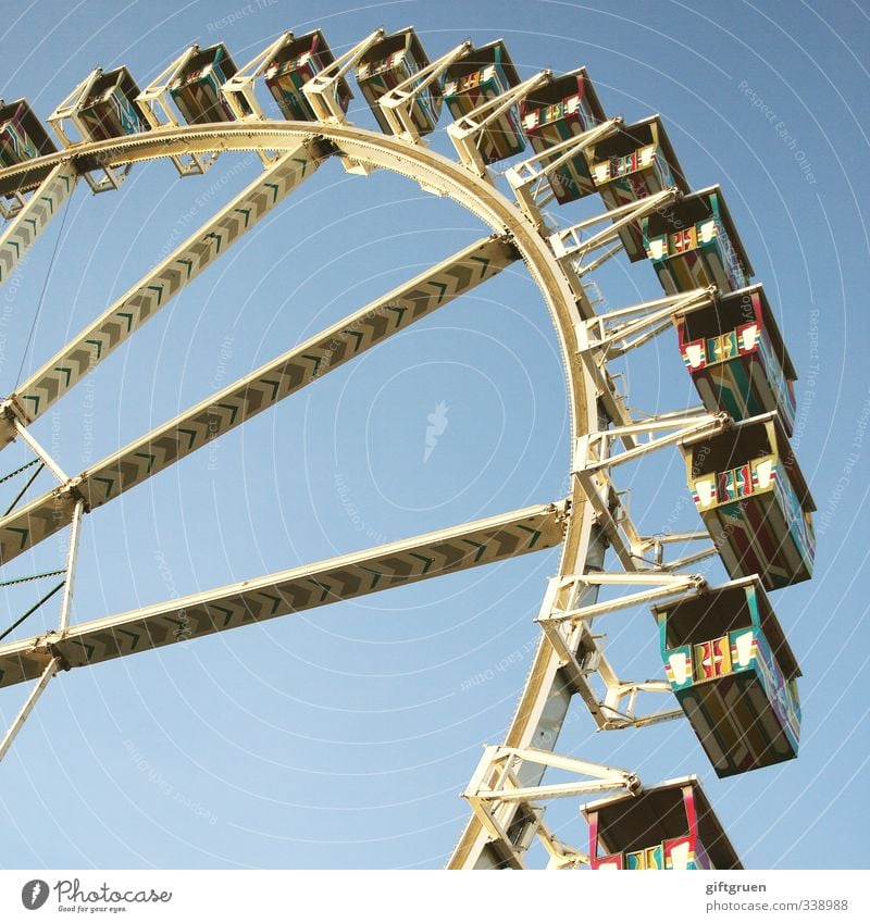 life is like a ferris wheel Joy Leisure and hobbies Playing Adventure Sightseeing Feasts & Celebrations Fairs & Carnivals Steel Rotate Round Moody Happy